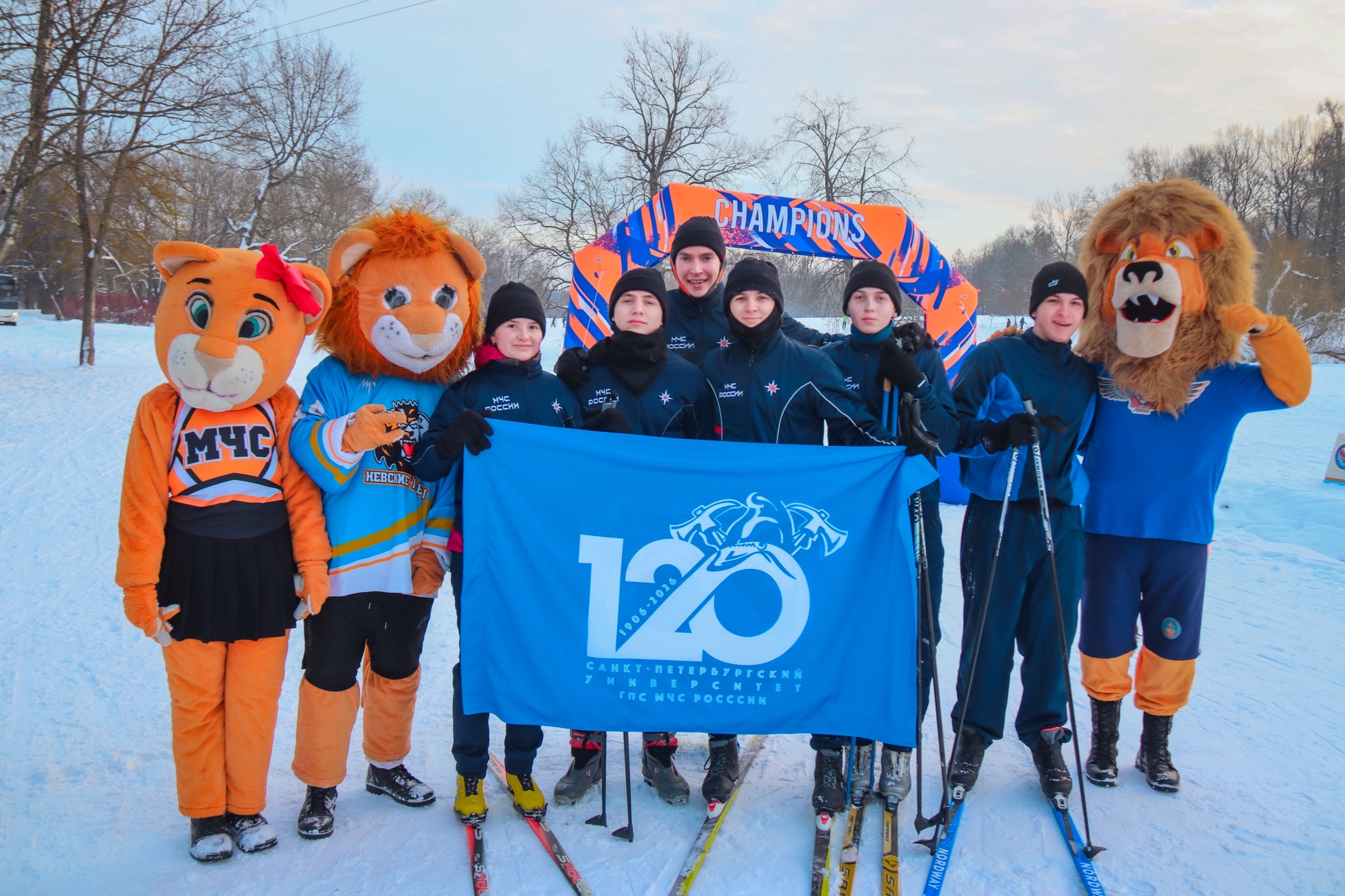 Лыжная гонка среди курсантов первого курса 